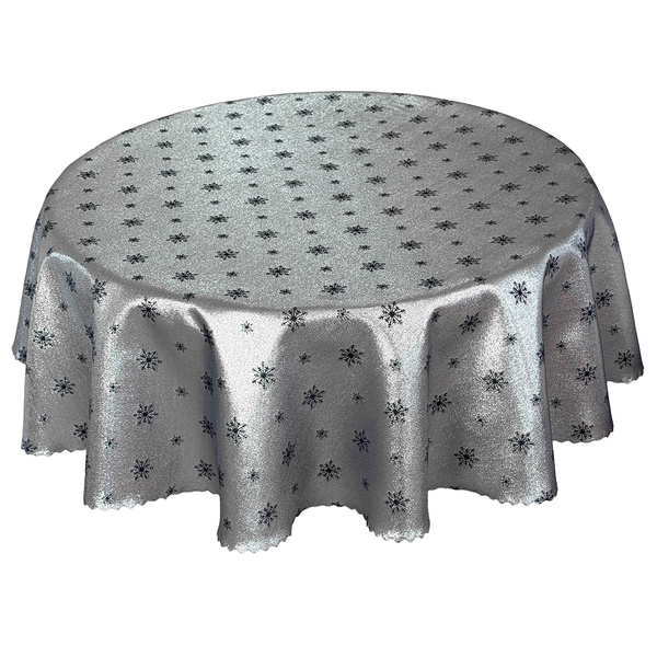 Oboustranně Ubrusy s Nešpinivou Úpravou zelená Sníh 1 Kulatý