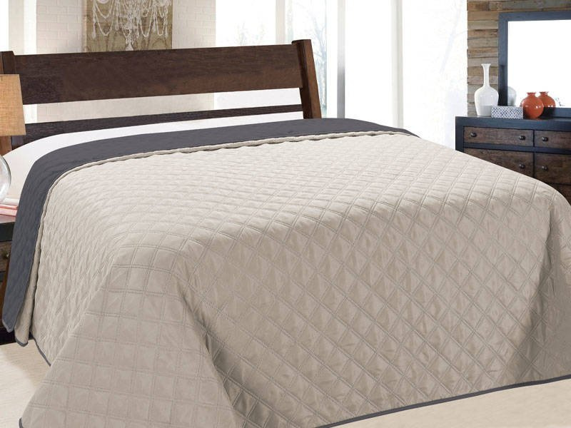 Dvoustranné Přehozy na Postel Vigo II Stříbrná Šedá 013- Bez Polštářů 170x210