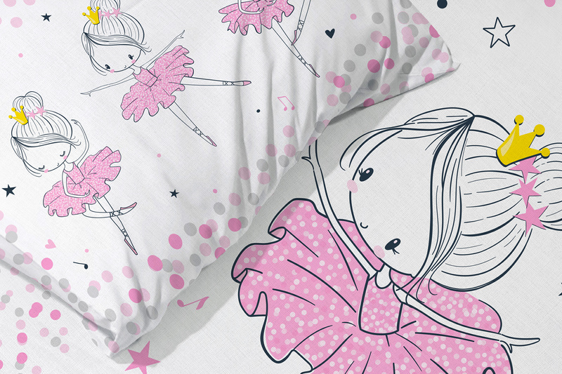 Dětské Povlečení 100x135+40x60 024 Balerína