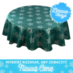 Oboustranně Ubrusy s Nešpinivou Úpravou zelená Sníh 1 Kulatý