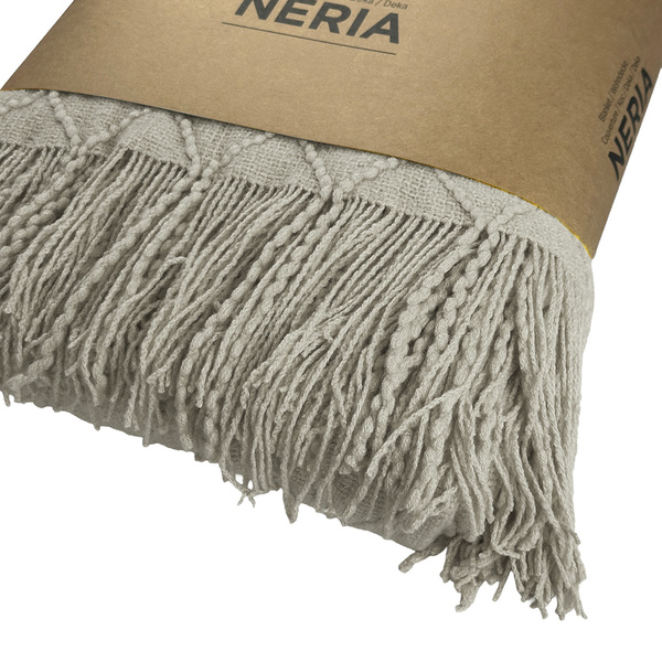 Deka Žakárová S Třásněmi Neria Světle Šedý 150x200 cm