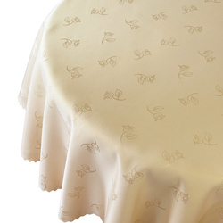 Ubrusy s Nešpinivou Úpravou 147 Ecru 2 Ruže Kulatý