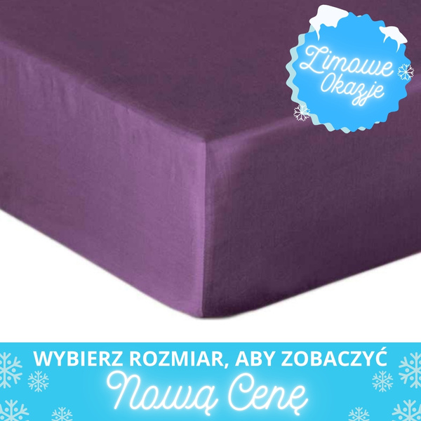 Bavlněné Prostěradlo Saténové s Gumou Fialový 61