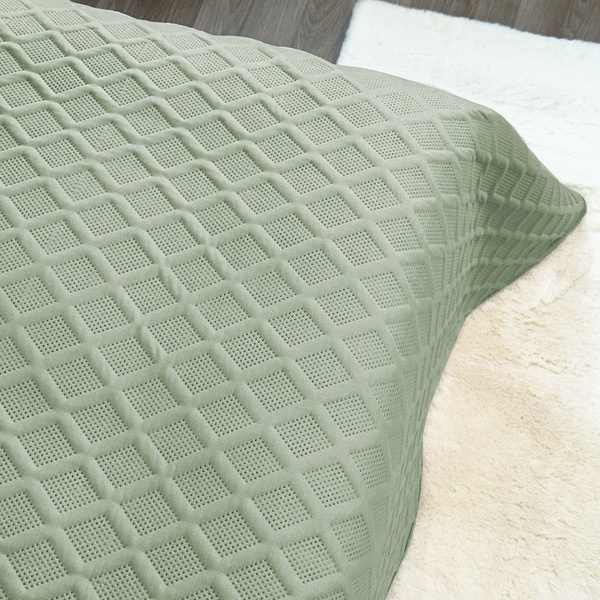 Dvoustranné Přehozy na Postel Parla 3D Zelený 180x220+2x40x40