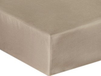 Bavlněné Prostěradlo Saténové s Gumou Béžový 041