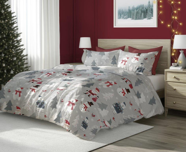 Bavlněné Povlečení 220x200+ 2x70x80 Scandic 079