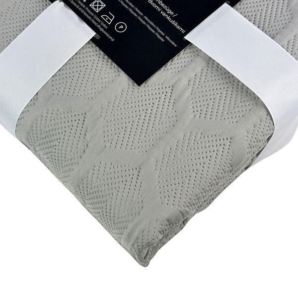 Dvoustranné Přehozy na Postel Parla 3D Světle šedá Bez Polštářů 180x220