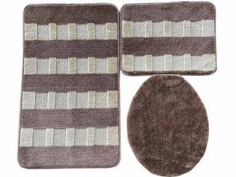 Koupelnové Předložky Trangan Hnědá Béžová CF02 - Třídílný