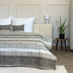 Dvoustranné Přehozy na Postel TAVIRA J-035 Brian Beige 220x240+2x40x40