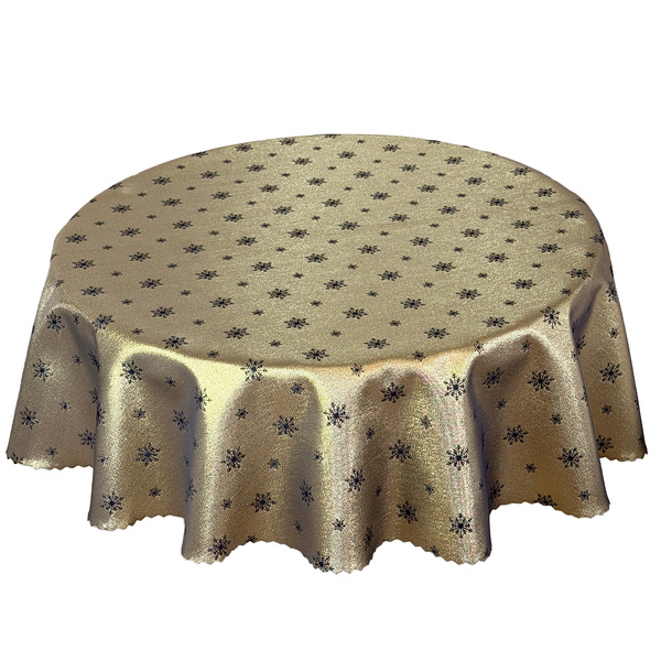 Oboustranně Ubrusy s Nešpinivou Úpravou zelená Sníh 1 Kulatý