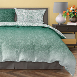 Sada LožníhoPrádla Z Bavlněného Saténu 220x200+ 2x70x80 Milagro Verde 023