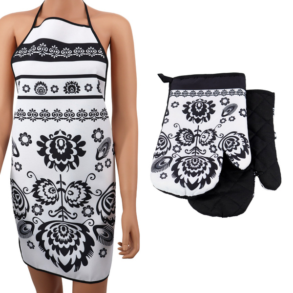 Kuchyňská Zástěra a 2 Kuchyňské Chňapky s Magnetem Folk II 2267C Sada