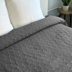 Dvoustranné Přehozy na Postel Parla 3D  Tmavě šedá Bez Polštářů 220x240