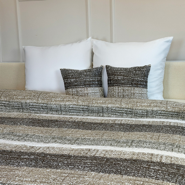 Dvoustranné Přehozy na Postel TAVIRA J-035 Brian Beige 220x240+2x40x40