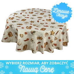 Oboustranně Ubrusy s Nešpinivou Úpravou Zlatý Wooden Story Kulatý