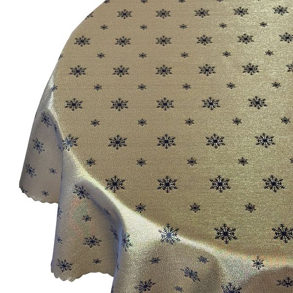 Oboustranně Ubrusy s Nešpinivou Úpravou zelená Sníh 1 Kulatý