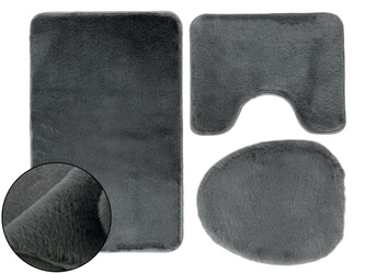 Koupelnové Předložky Lombok II tmavošedý - 3 ks