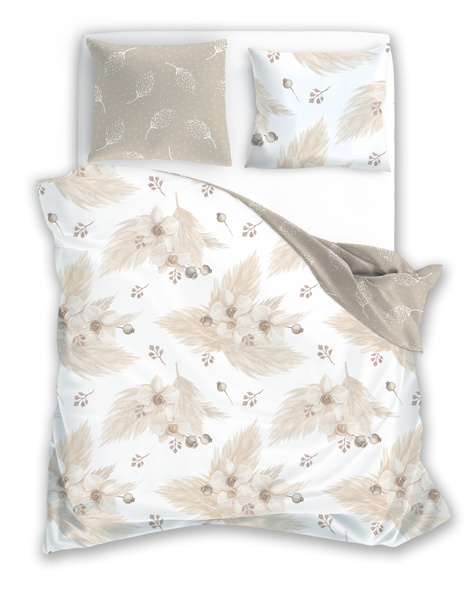 Sada Ložního Prádla Z Bavlněného Saténu 160x200+ 2x70x80 Boho 005