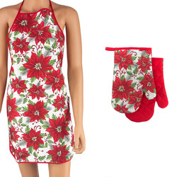 Kuchyňská Zástěra a 2 Kuchyňské Chňapky s Magnetem Holiday F20S223 Sada