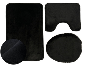 Koupelnové Předložky Lombok II Černá - 3 ks