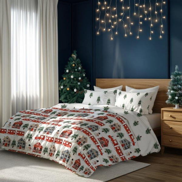 Bavlněné Povlečení 160x200+ 2x70x80 Scandic 075