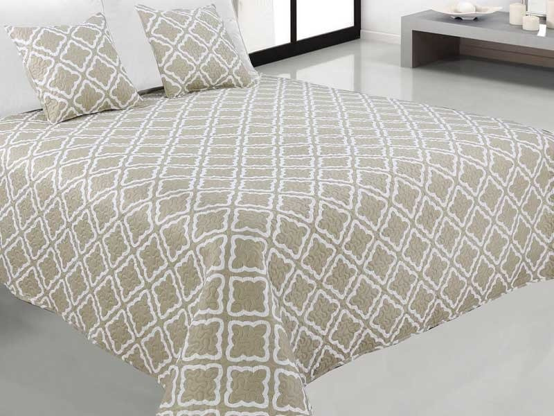 Dvoustranné Přehozy na Postel TAVIRA J-006 Stone 180x220+2x40x40