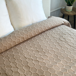 Dvoustranné Přehozy na Postel Parla 3D Béžový Bez Polštářů 220x240