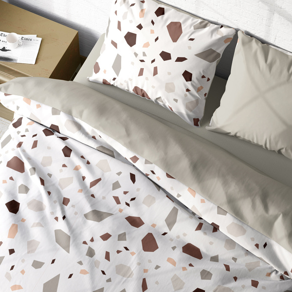 Sada Ložního Prádla Z Bavlněného Saténu 220x200+ 2x70x80 Boho 001