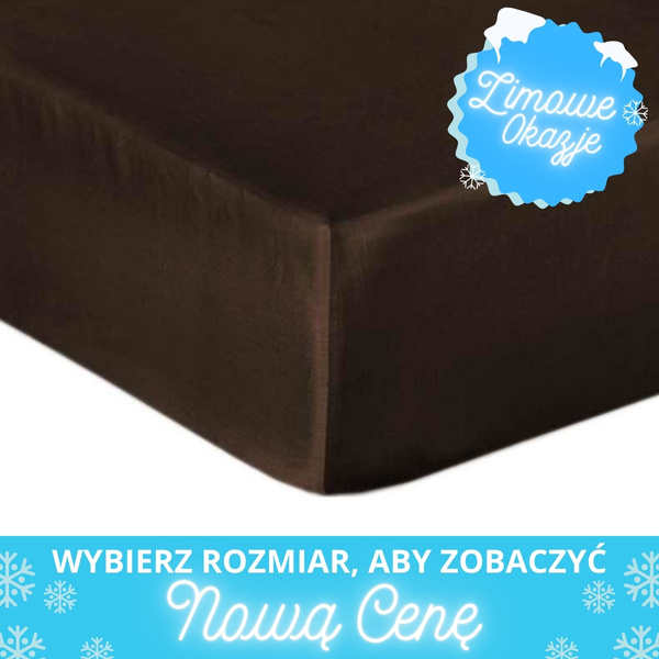 Bavlněné Prostěradlo Saténové s Gumou Hnědý 53