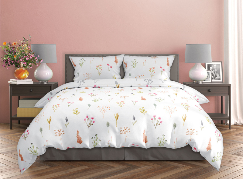 Sada LožníhoPrádla Z Bavlněného Saténu 220x200+ 2x70x80 Milagro Verde 022