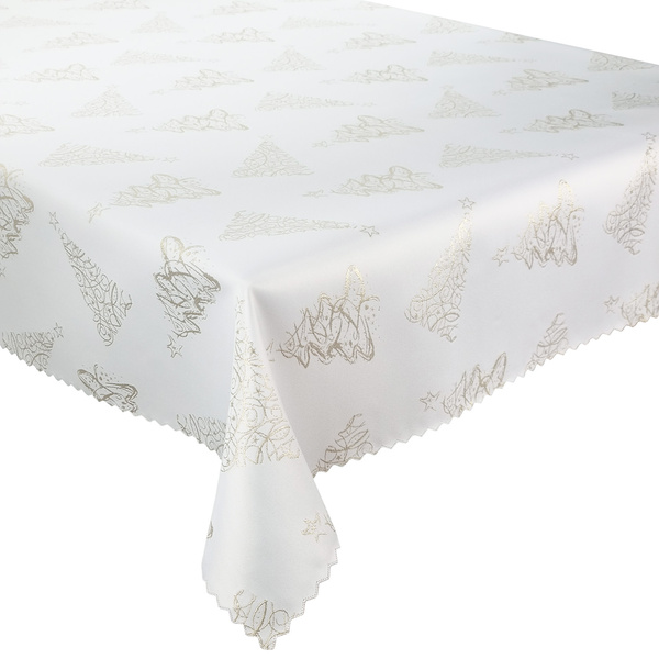 Oboustranně Ubrusy s Nešpinivou Úpravou Vánoční Strom Z-3401 Zlatý 