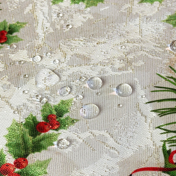 Oboustranně Ubrusy s Nešpinivou Úpravou Zlatý Sníh I Kulatý