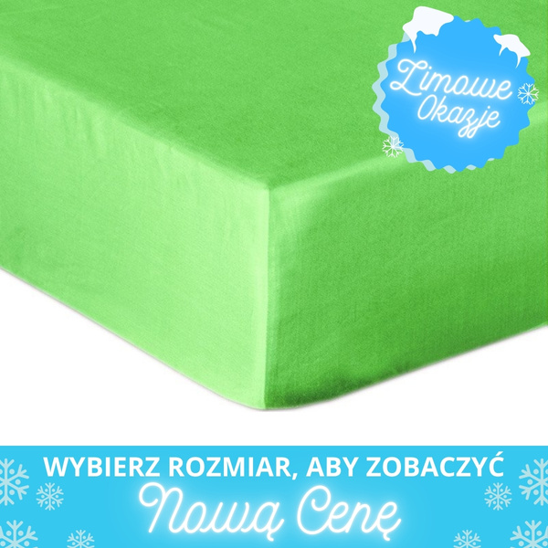 Bavlněné Prostěradlo Saténové s Gumou Zelená