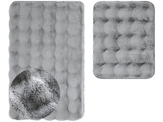 Koupelnové Předložky Aruba 3D Světle šedá - 2 ks