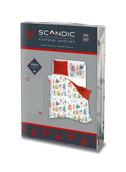 Bavlněné Povlečení 140x200+70x90 Scandic 080