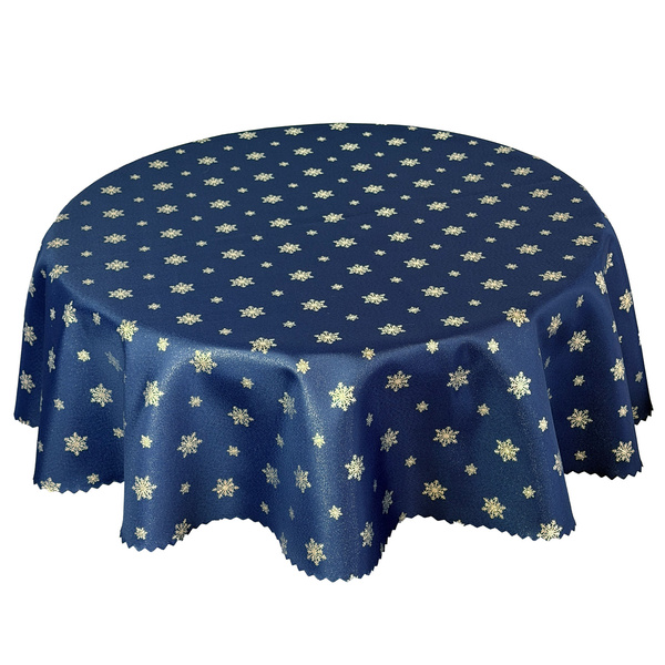 Oboustranně Ubrusy s Nešpinivou Úpravou zelená Sníh 1 Kulatý