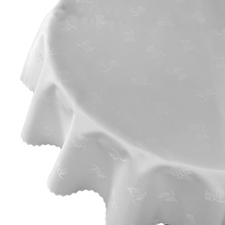 Ubrusy s Nešpinivou Úpravou 147 Bílý Ruže Kulatý