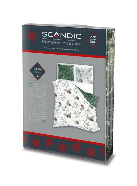 Bavlněné Povlečení 220x200+ 2x70x80 Scandic 083
