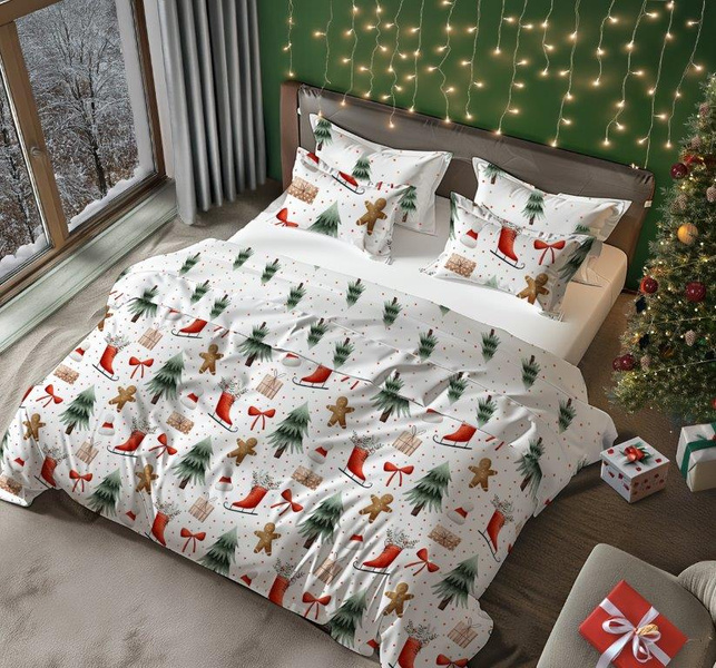 Bavlněné Povlečení 160x200+ 2x70x80 Scandic 078