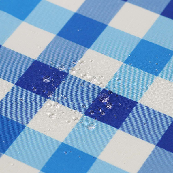 Ubrusy s Nešpinivou Úpravou Káro Modrý Kulatý