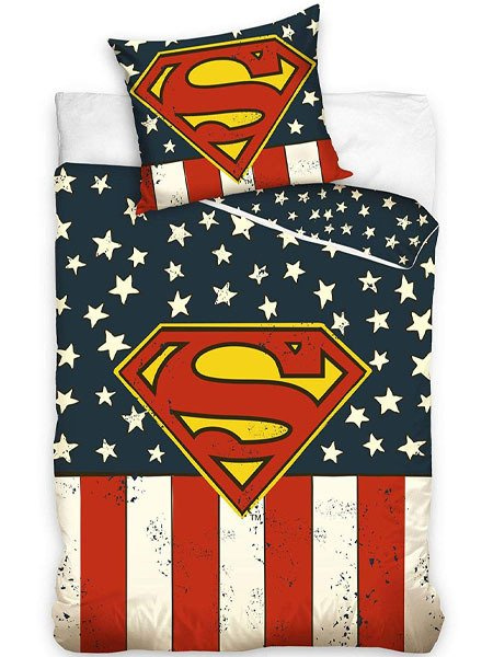 Bavlněné Povlečení Superman Logo Flag