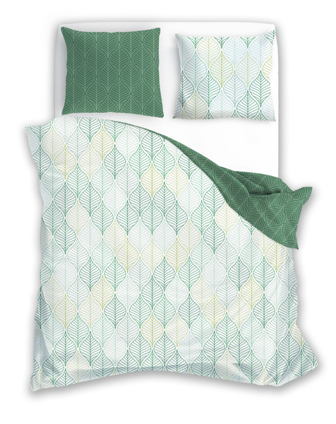 Sada LožníhoPrádla Z Bavlněného Saténu 220x200+ 2x70x80 Milagro Verde 014