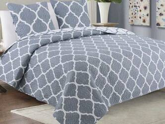 Dvoustranné Přehozy na Postel TAVIRA J-0727-1 Meridian Gray 220x240+2x40x40