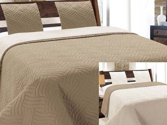 Dvoustranné Přehozy na Postel Vigo II Cappuccino Ecru 11- Bez Polštářů 220x240