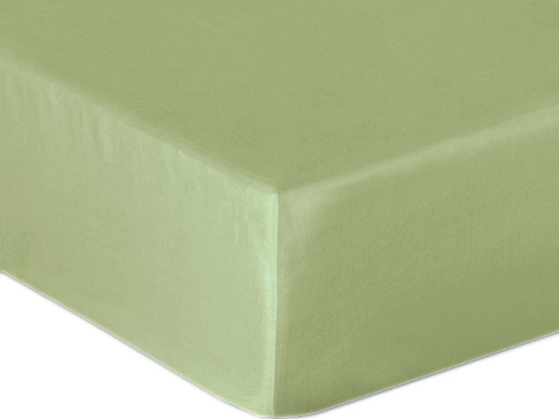 Bavlněné Prostěradlo Saténové s Gumou OLIVE