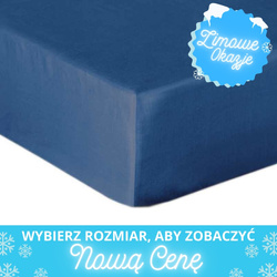 Bavlněné Prostěradlo Saténové s Gumou Modrý 11