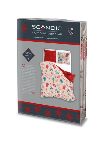 Bavlněné Povlečení 160x200+ 2x70x80 Scandic 082