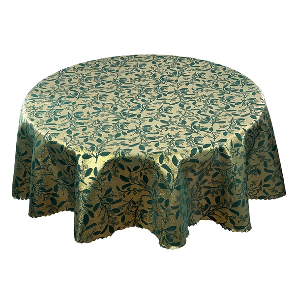 Oboustranně Ubrusy s Nešpinivou Úpravou zelená Sníh 1 Kulatý