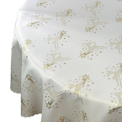 Oboustranně Ubrusy s Nešpinivou Úpravou Zlatý Sníh I Kulatý