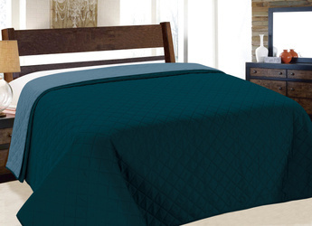 Dvoustranné Přehozy na Postel Vigo II 010 Tmavě tyrkysová modrý Bez Polštářů 220x240